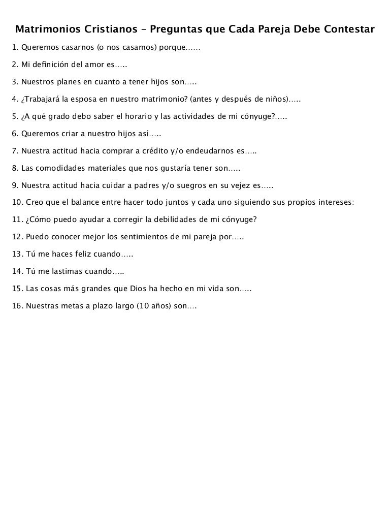 preguntas para conocer parejas